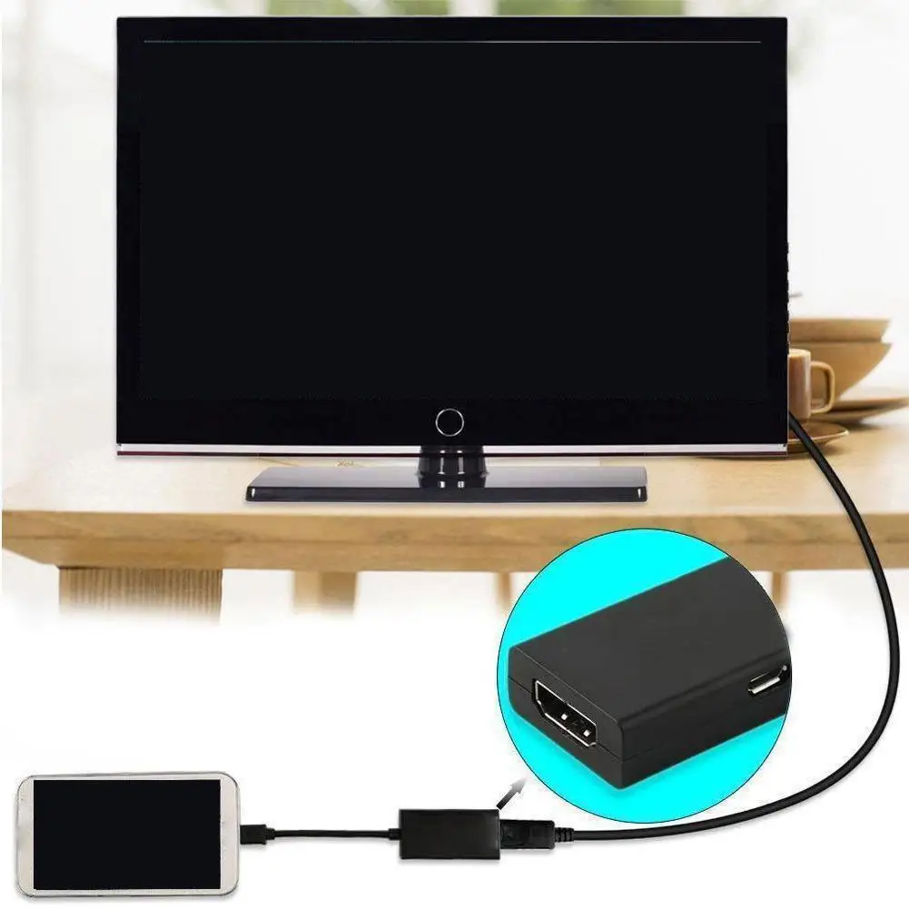 كابل محول MHL متوافق مع Micro USB إلى HDMI 1080P HDTV لهاتف Samsung Galaxy Nexus، Galaxy S2 Sensation 4G