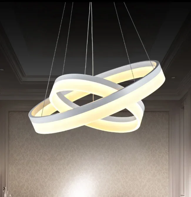الحديثة LED غرفة المعيشة الطعام قلادة أضواء تعليق الإنارة تعليق Led حلقة الإضاءة تجهيزات الإضاءة دي تيكو Colgante #5