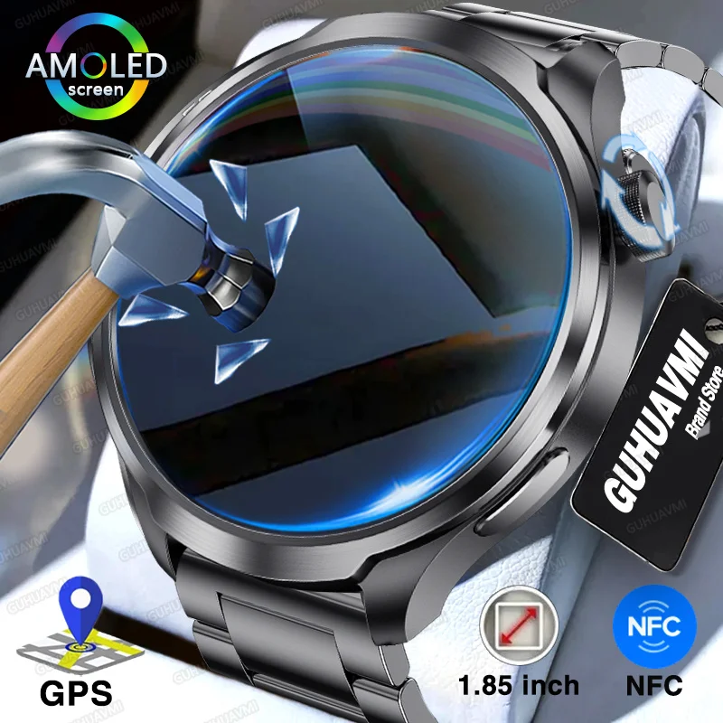 

2026 New Sapphire Screen Smart Watch 1.85-inch Ultra HD AMOLED GPS Bluetooth Call NFC Compass IP68 Sports Fitness Smart Bracelet