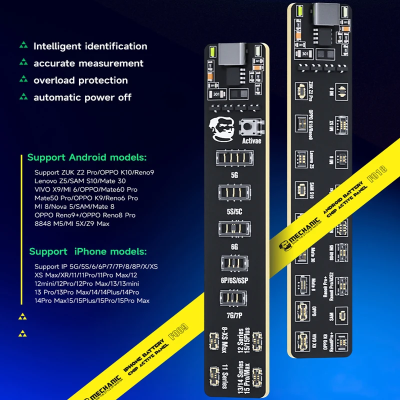 Imagem -06 - Mecânico-carregamento Rápido e Placa de Detecção para Android Phone Ativar Bateria Painel Ativo F018 F009 515 Pro Max