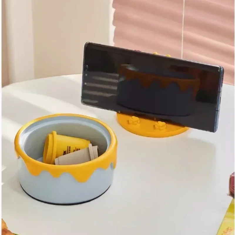 

Disney Winnie the Pooh Cartoon Figure Phone Holder Storage Box Office Desktop Model Ornaments Home Decoration Birthday Gifts Toy