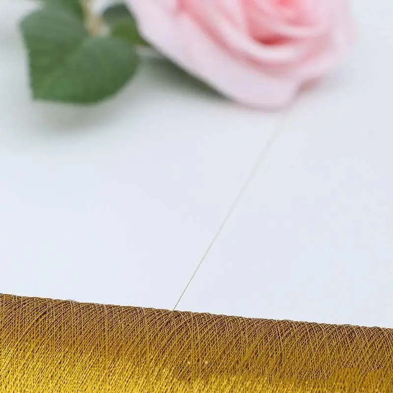 New Gold Silver Silk Thread 1/2Pcs for Embroidery Cross  Manual Computer Sewing DIY Craft Making Projects