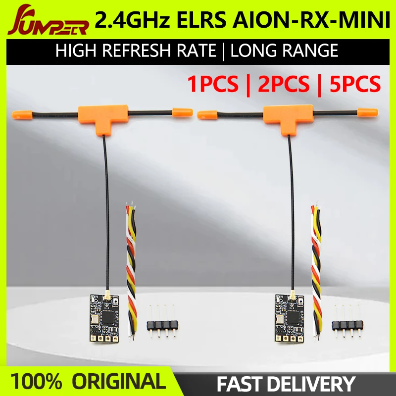 1/2/5PCS JUMPER 2.4GHz ELRS Receiver AION RX MINI 16CH RX Compatible With 2.4 mode 5KM Range For RC FPV Racing Drone Quadcopter