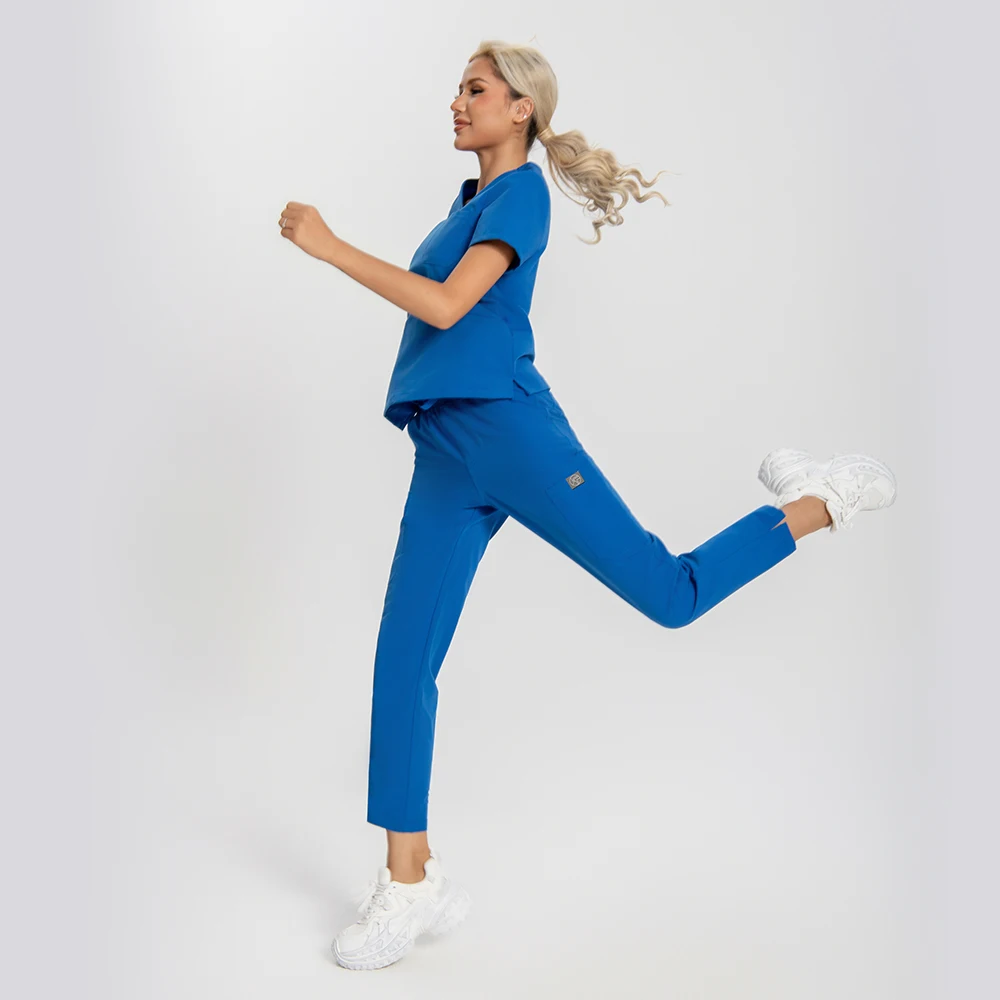 مجموعة دعك التمريض النسائية ثوب جراحي لعيادة الأسنان زي طبيب عمال شكل جودة عالية نعومة ممتازة نسيج TRS