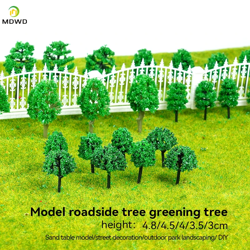 60 Pcs Mini Model Trees 3-5CM Small Plastic Trees Diorama Supplies Fairy Garden Landscape Architecture Scenery Train Railroad