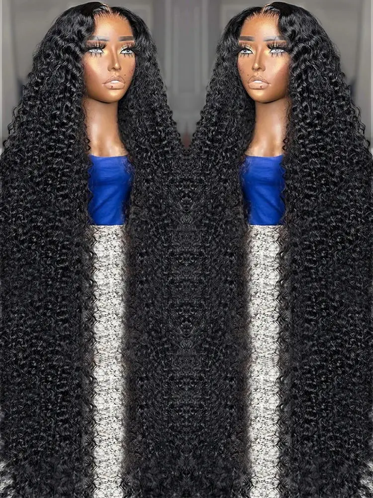 Glueless Wig Human Hair Ready To Wear Deep Wave 13x4 Lace Front Wig Pre Bleached Knots Curly 7x5 Lace Closure Pre Cut For Women