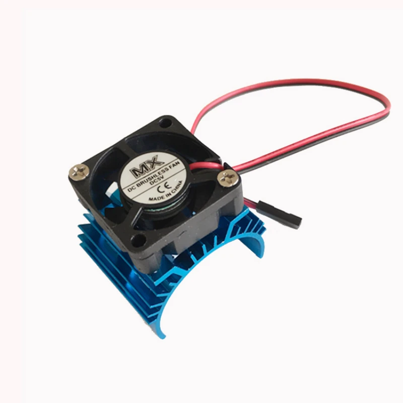 1:10 HSP RC Car 540 550 3650 3660 Size Motor Heat Sink Blue RC Parts Electric Car brushless Motor Heatsink Cover + Cooling Fan