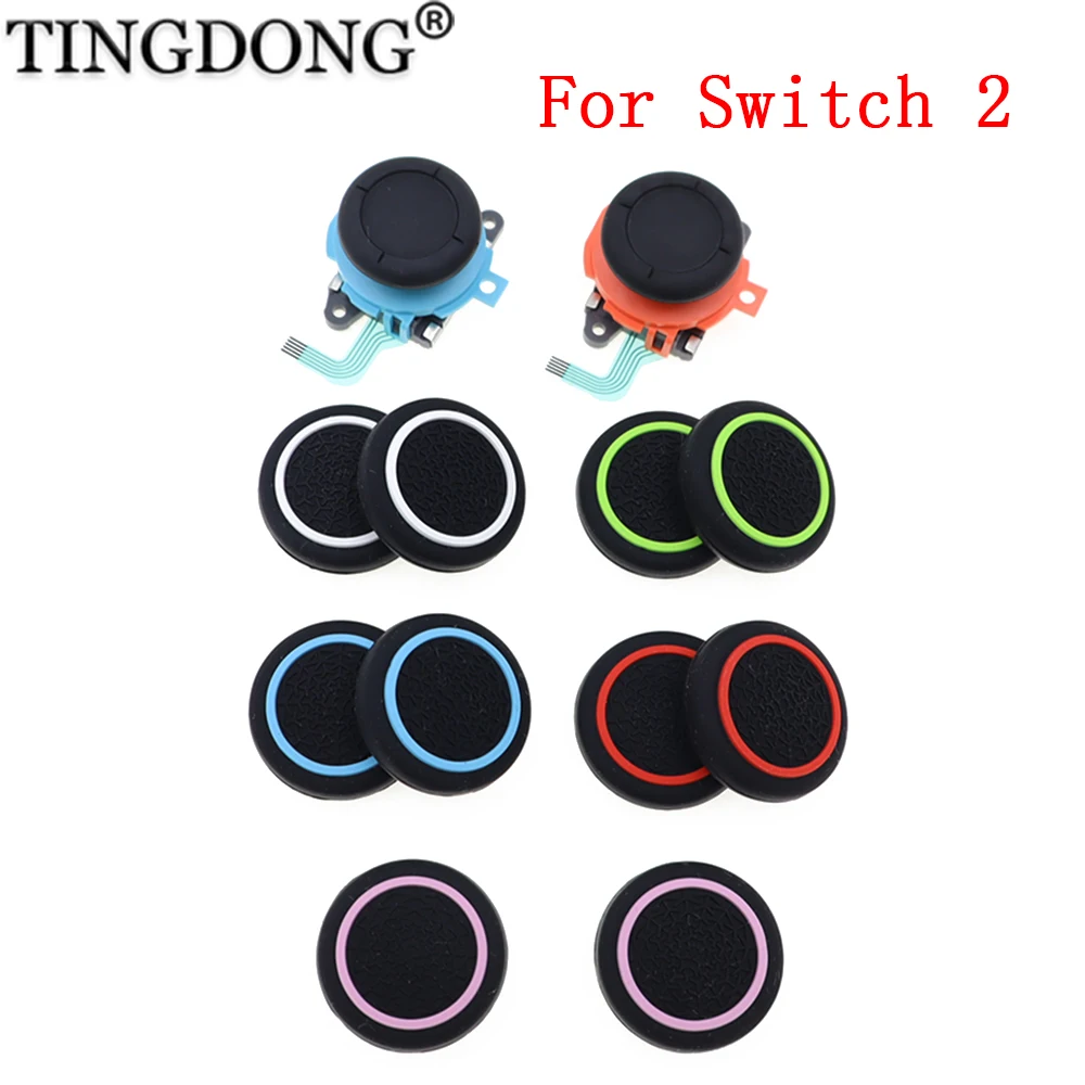 1set Blue Orange Original For Switch 2 JoyCon Controller Left and Right 3D Analog Joystick Replacement Gaming Accessories