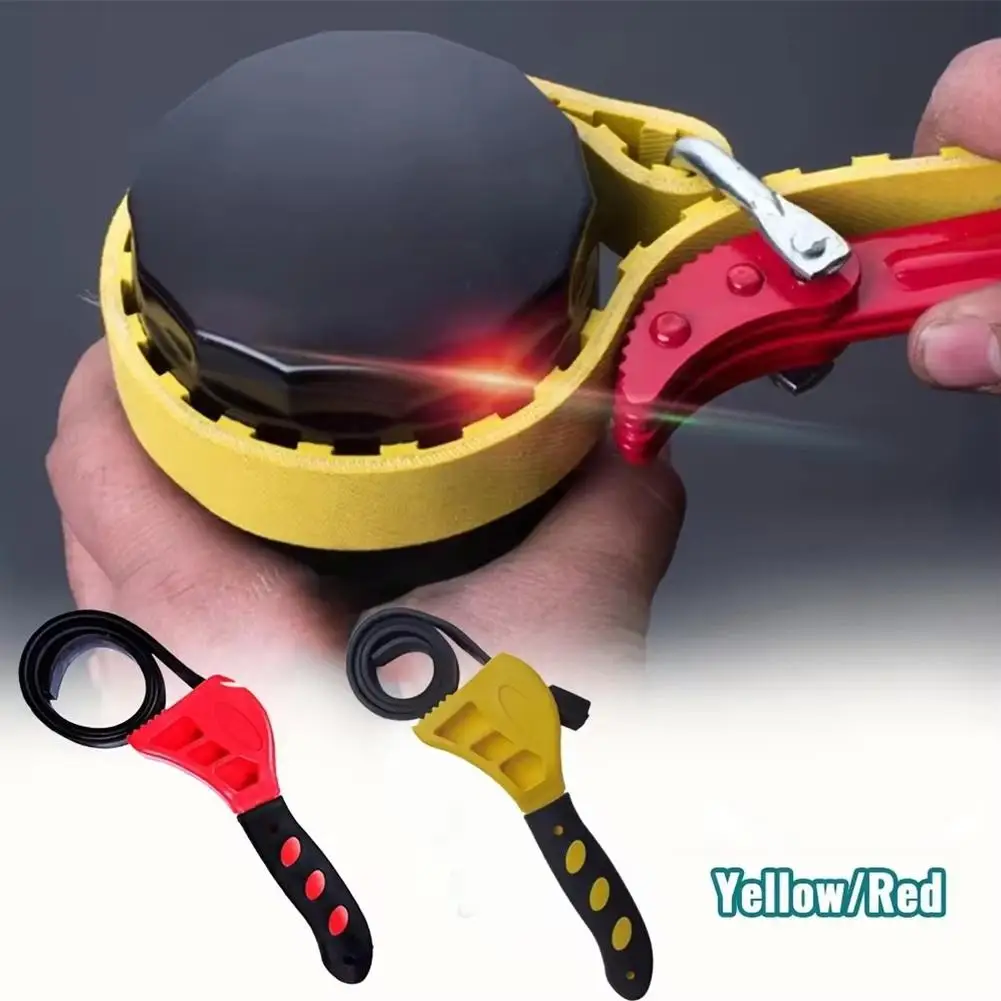 

6 inch multifunctional belt wrench Adjustable Disassembly Tool Oil Filter Puller Strap Spanner Chain Wrench Strap Opener