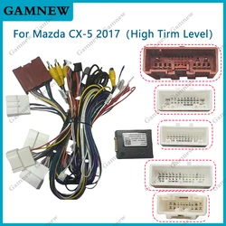 Car 16pin Audio Wiring Harness With Canbus Box For Mazda CX-5 2017 Aftermarket Stereo Installation Wire Adapter