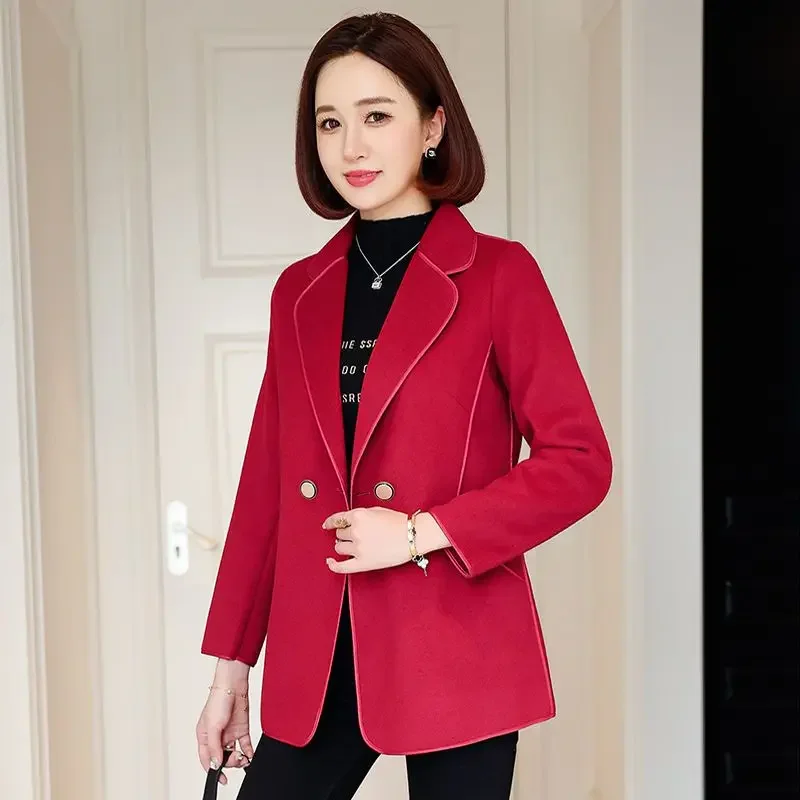 Women's Wool & Blends Jackets Spring Autumn Slim Fit Luxury Pretty Vintage Female Coat Fashion 2025 Korean Reviews Clothes Sale