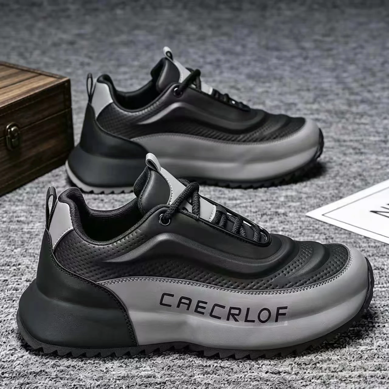 Men's Casual Sneakers, Comfortable Fabric Lining, Slip‑Resistant & Wear‑Resistant, Suitable For Sports And Daily Wear