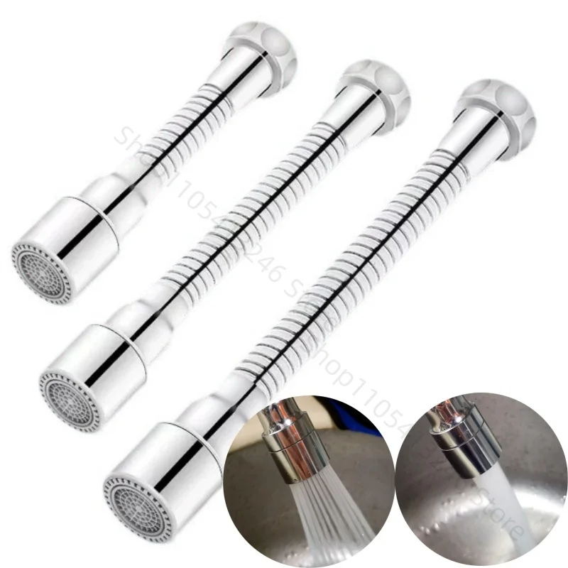 1080° Rotation Stainless Steel Universal Faucet Extender  Anti-splash Head Nozzle Kitchen Sink Aerator Extension Nozzle