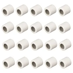20Pcs 8mm Dia High-Temperature Resistant Insulating Ceramic Tube Single Bore Insulating Pipe for Electric Heating Elements