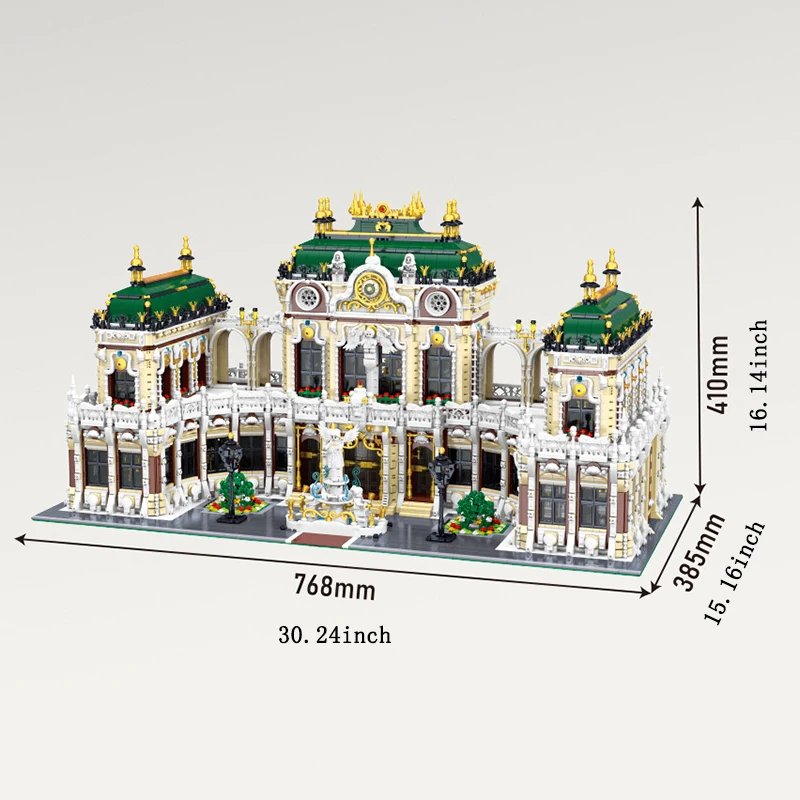 グランドパレス建築モデル大型ビルディングブロックコレクション高難易度建設セットマイクロ風景 DIY ハウス