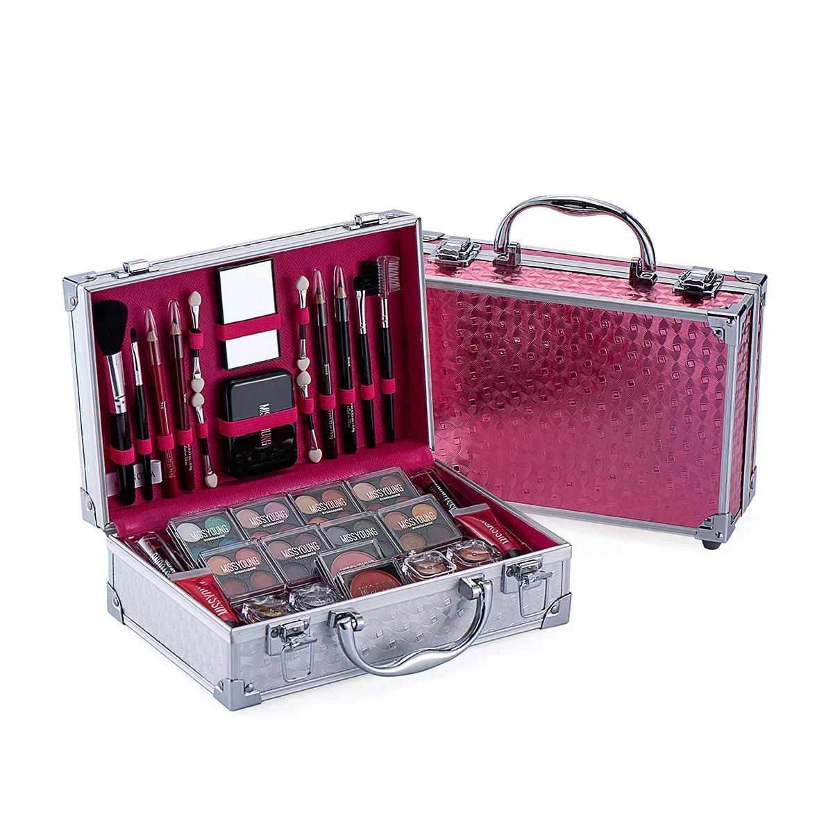 Kit de maquillaje profesional completo, conjunto de 56 piezas, sombra de ojos, lápiz labial, combinación de belleza, caja de regalo, regalo de Navidad, artistas