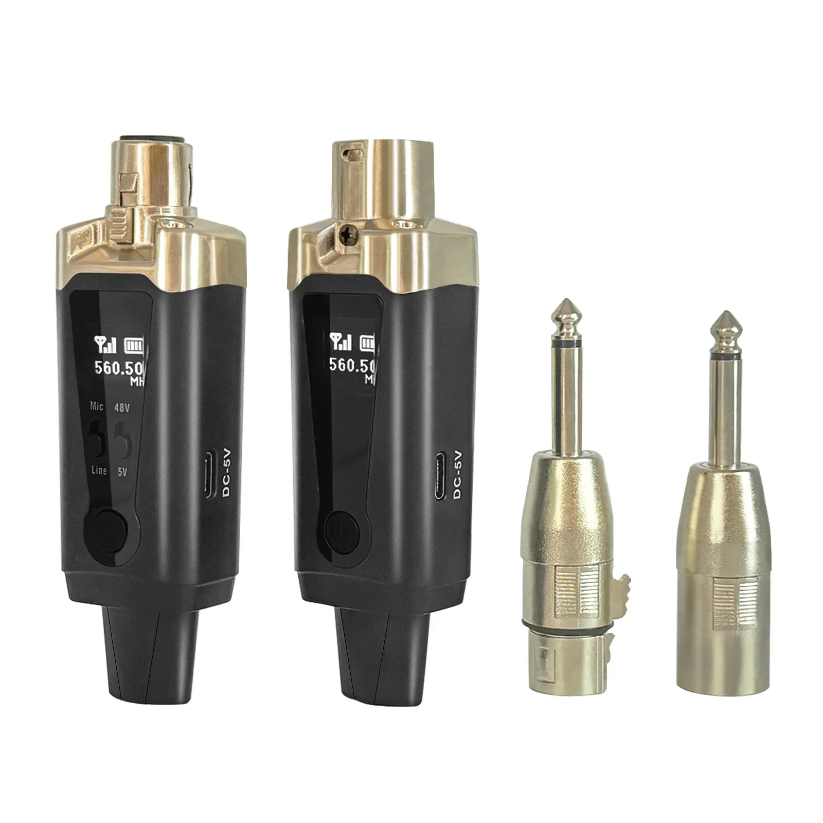 

Wireless XLR Microphone Transmitter and Receiver 250ft, UHF Wireless Microphone System