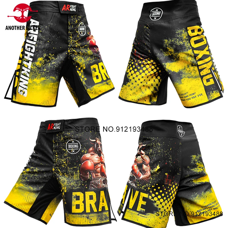 Calça Muay Thai respirável para homens e mulheres, shorts Fight MMA, ginásio júnior, artes marciais, gaiola Grappg Kickbo, Fighting Training Trun