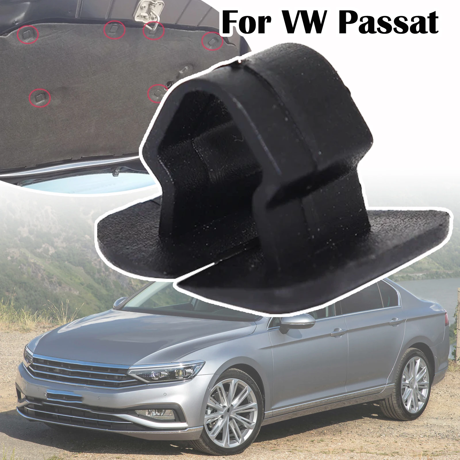 

For VW Passat CC Car Bonnet Engine Hood Sound Deadener Insulation Clips 2011 2012 2013 2014 2015 2016 Replacement 1H5863849