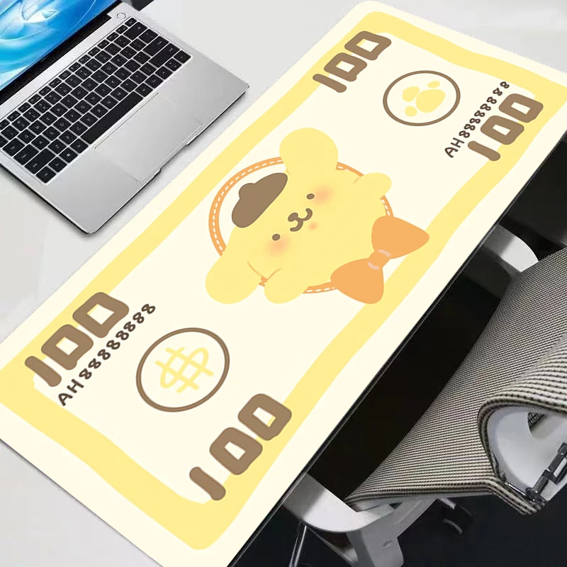 

Computer Varmilo Keyboard Mouse Pad 90x40cm Pompompurin Anime Gaming Accessories Table Game Carpet Desk Mat Soft Office Mousepad