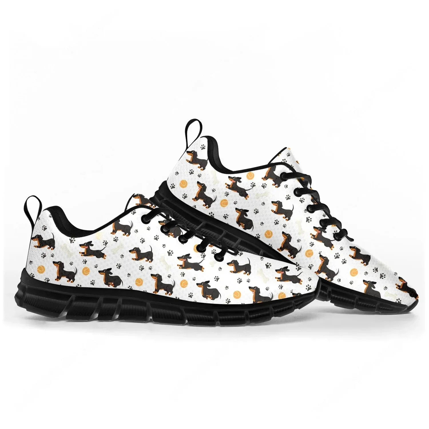 

Cute Dachshund Pet Dog Sports Shoes Mens Womens Sneakers Casual Custom High Quality Couple Shoes Black