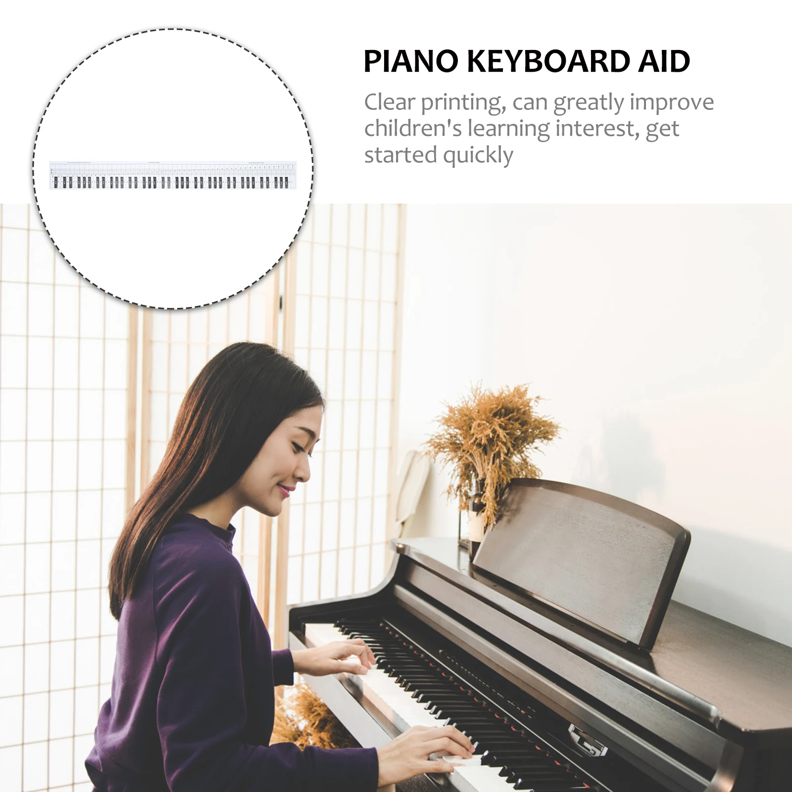 

1Pc Dustproof Piano Keyboard Reference Chart Clear Printing For Beginners Practice