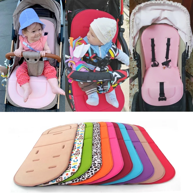 Baby Stroller Soft Cotton Seat Pad Infant Cart Mattress Mat Pram Car Seat Mat Pushchair Cover Liner Pad Washable Baby Accessorie