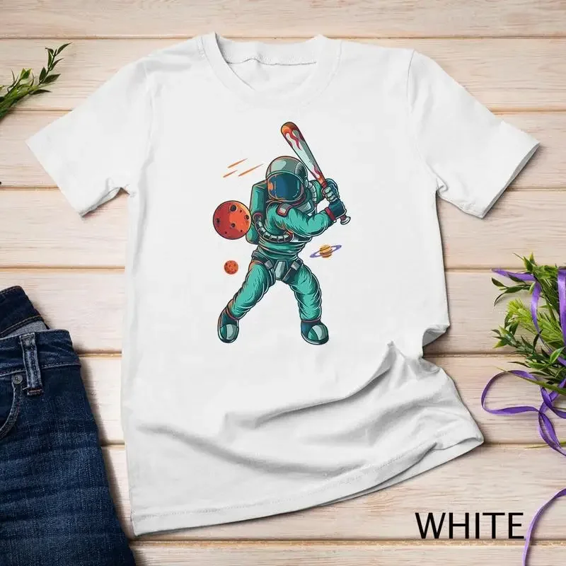 Astronaut Baseball Softball Strike Planet Moon Landing T Shirt Unisex T shirt