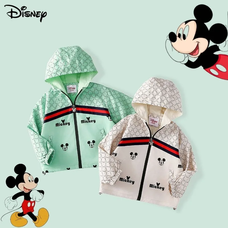 

Милая куртка с Микки Маусом из мультфильма Диснея, весенне-осенний стиль, модная и универсальная индивидуальная одежда с капюшоном для мужчин и женщин