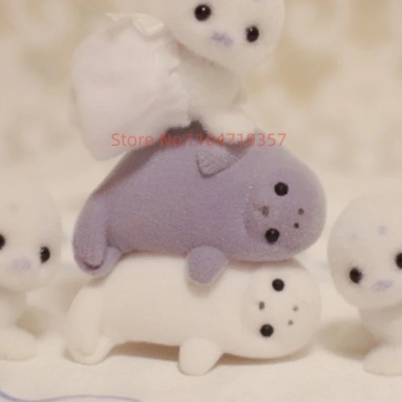 옐 캡슐 토이 귀여운 장난꾸러기 해마들 옷 입혀보자! 푹신한 바다표범 게으른 휴식 놀이 지느러미 발을 가진 해양 포유류 귀여운 피규어