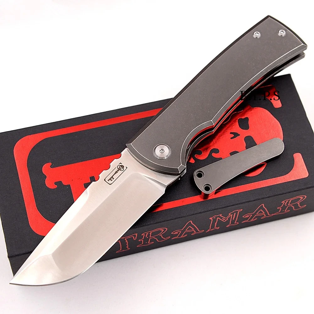 Chaves Bearing Folding Knife Titanium Handle Survival EDC Tool Camp Hunting Outdoor Multifunctional Utility Knives