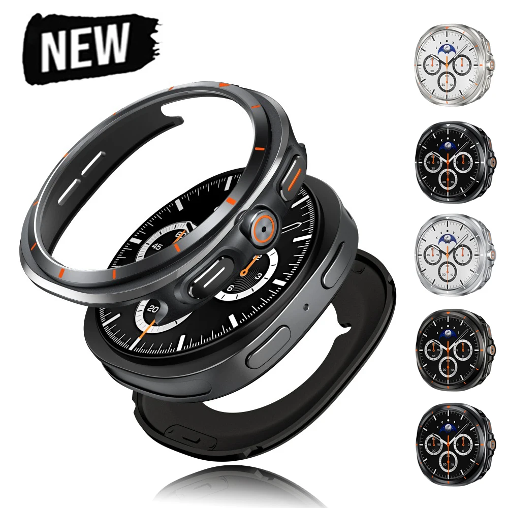 

For Samsung Galaxy Watch 8 Case Metal Cover Accessories Hard Frame Metal Protective Bumper for Samsung Galaxy Watch 8 44mm 40mm