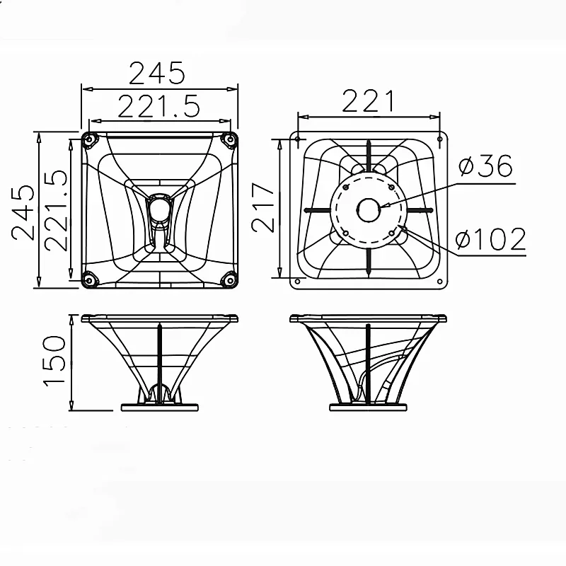 MW Audio 1"/1,4" Bühnenhorn mit Doppelröhre, 55 ° /110 ° x 50 ° Breitbandiger Wellenleiter für Profi-Lautsprecher – Detail 4