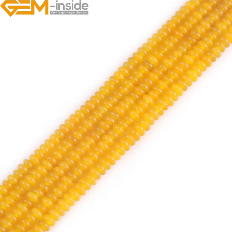 

2x4mm3x6mm Rondelle Natural Yellow Agates Stone Semi Precious Spacer Beads For Jewelry Making Bracelets Necklac DIYStrand15 inch