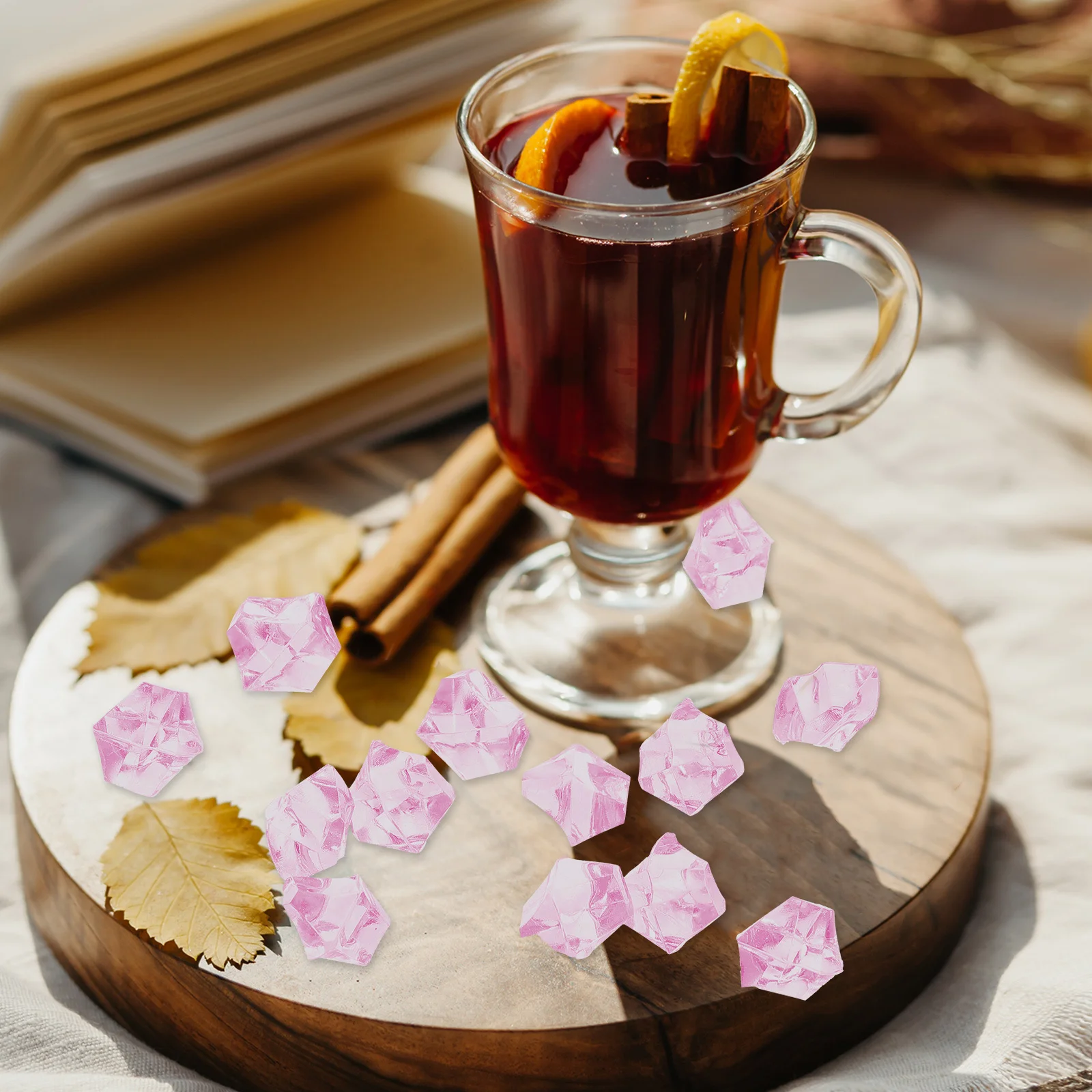 

500Pcs Simulation Ice Cubes Acrylic Crystal Crushed Ice for Photography Props Home Decoration Acrylic Crystal Photo Props