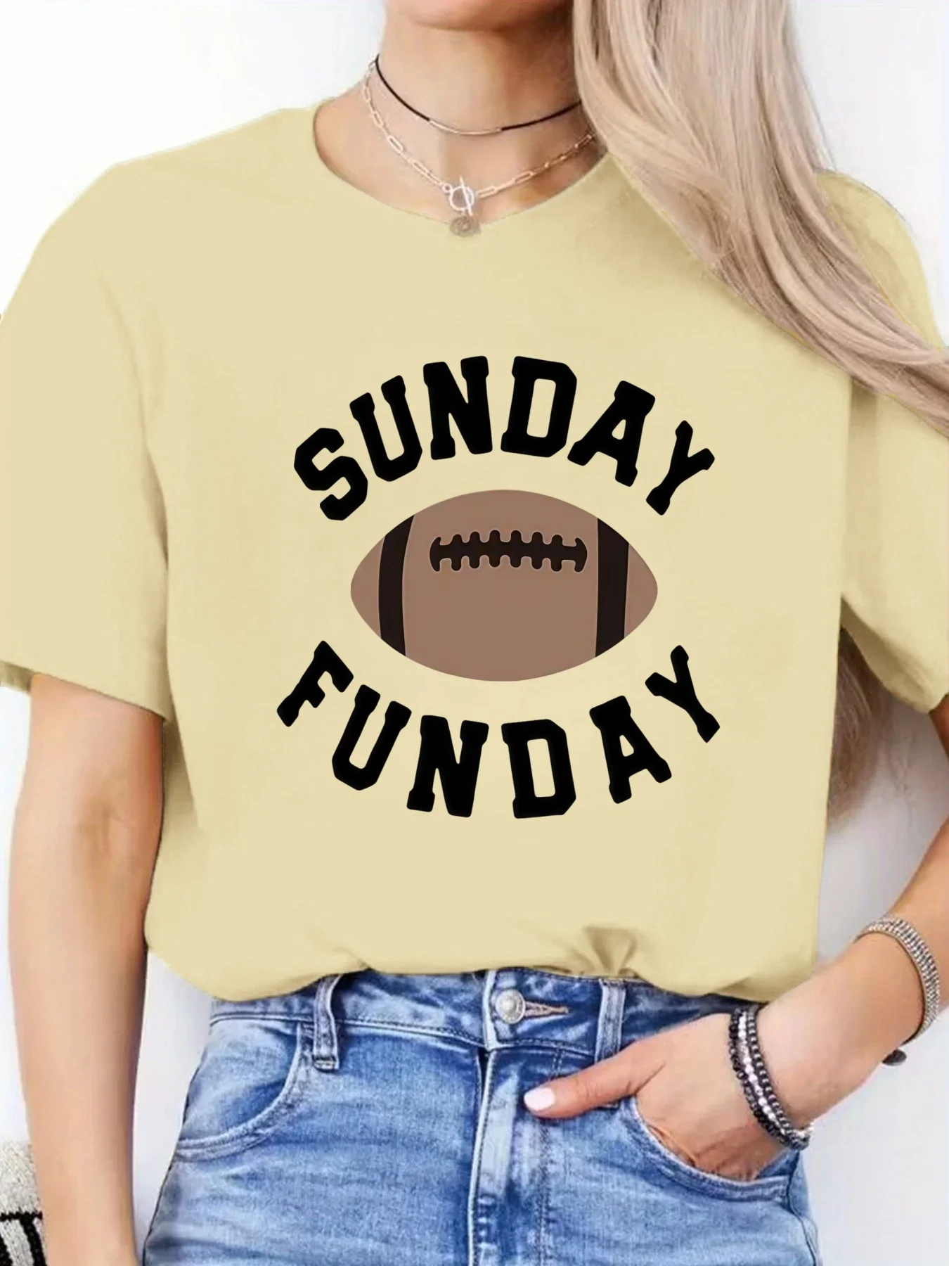 プリント柄、ファッショナブルで多用途な女性用Tシャツ、最近購入したアイテムを、毎日のギフト、ホリデーに贈りたい。