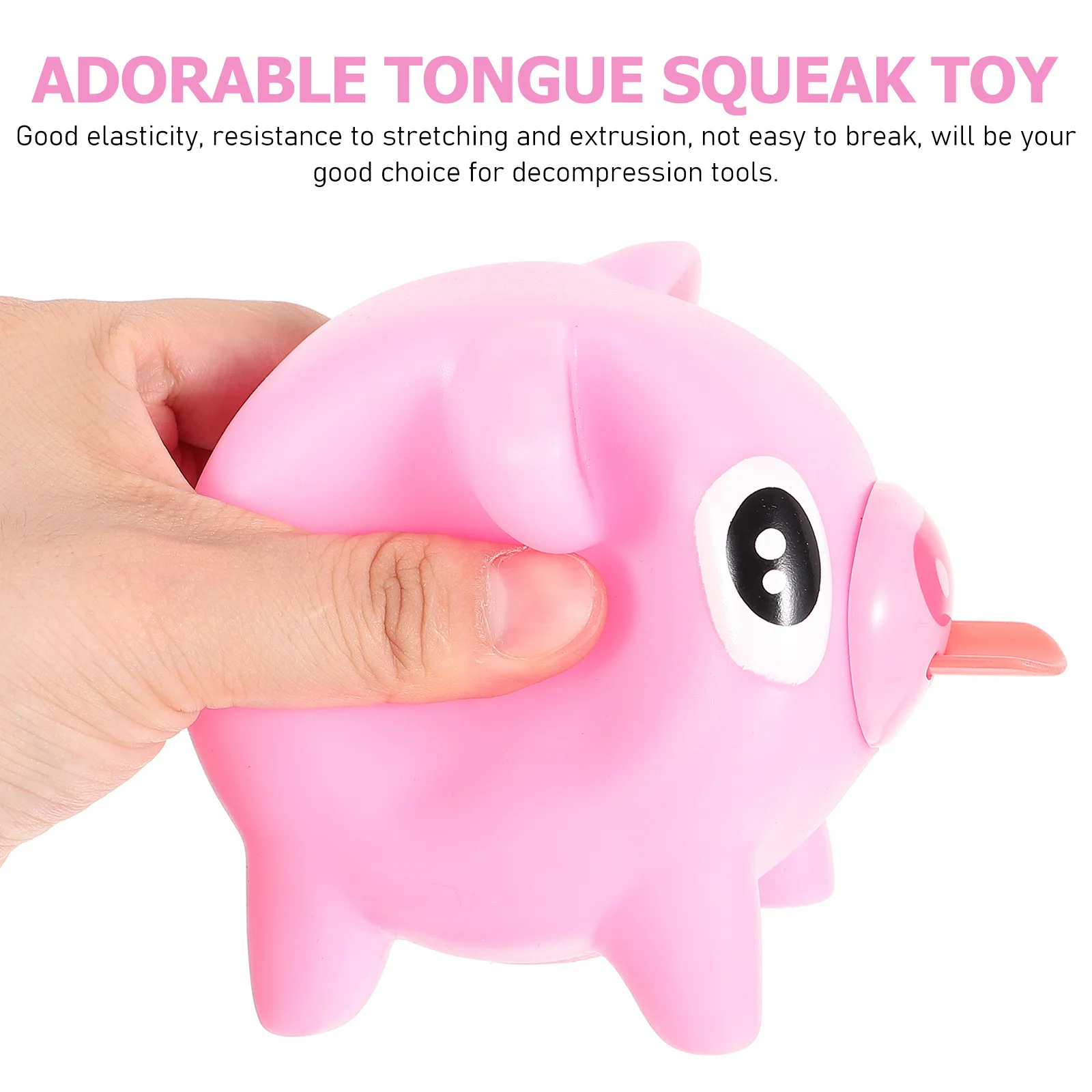 

Cute Cartoon Squeak Pig Stress Relief Squeeze Tongue Sensory Decompression Children Anxiety Pressure Plaything