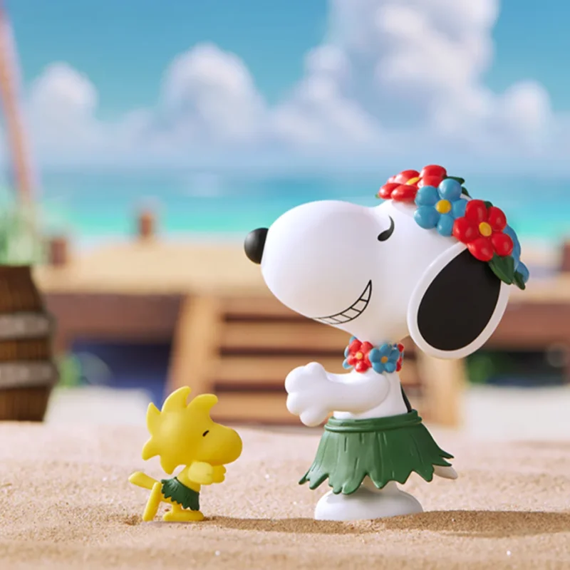 Original Peanuts Anime Blind Box Snoopy Travel Partner Series Kawaii Action Figure Desk Decor Ornament Toy Collectible kids Gift view 3