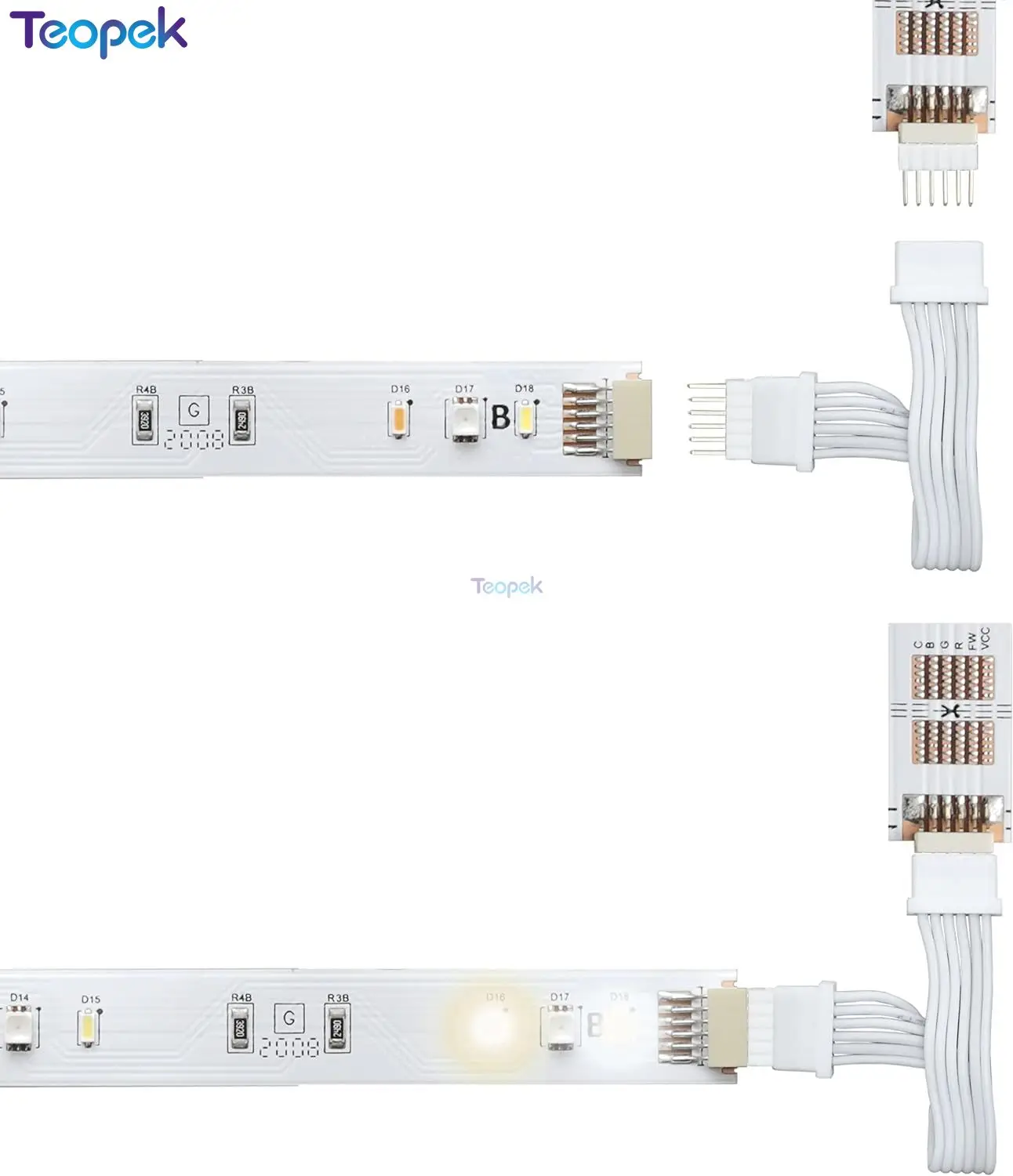 2 pz 6 Pin Cavo di Prolunga Per Philips Hue Lightstrip Plus V4 Bianco Micro 6-PIN LED Cavo del Connettore 1 M 2 M 3 M 5 M