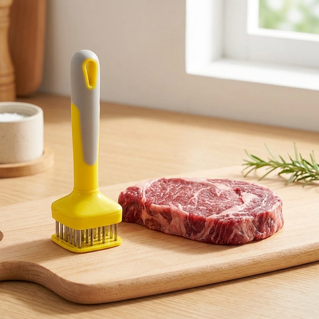 Stainless Steel Meat Tenderizer for Home Cooking Chefs Professional 304 Steel Needle Tool Steak Pork Chicken Durable Gear