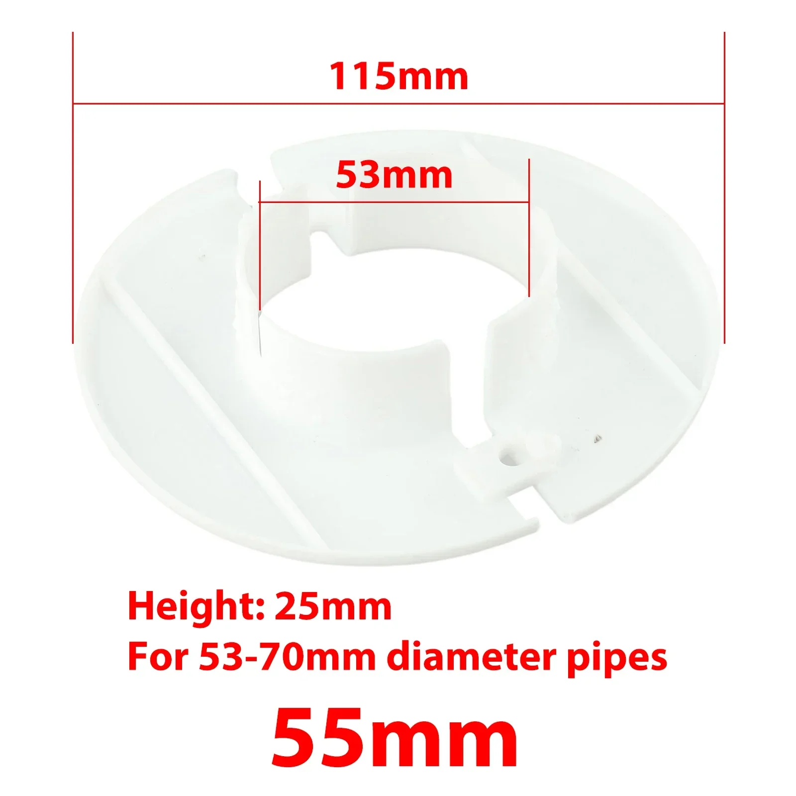 Cubierta Roseta Cable Entrada Cable Pasaje 40-80mm Cubierta del orificio Resistente al escarcha Tipo dividido Tuberías de aire acondicionado blancas