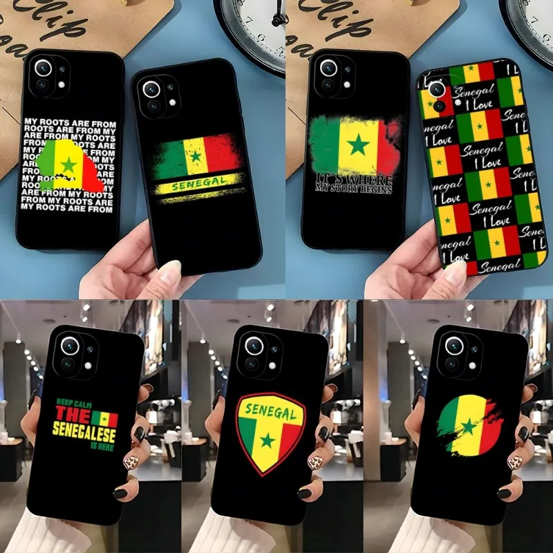 Senegal Flag Phone Case For Xiaomi POCOF3 M4Pro X3 GT M3 X4Pro NFC Note 10Pro Redmi Note 11 11T 10 Pro Plus Cover