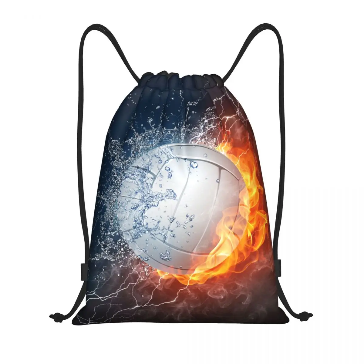 Baseball Football Basketball Volleyball Pattern Drawstring Backpack Bags Women Lightweight Gym Sports Sackpack Sacks for Yoga