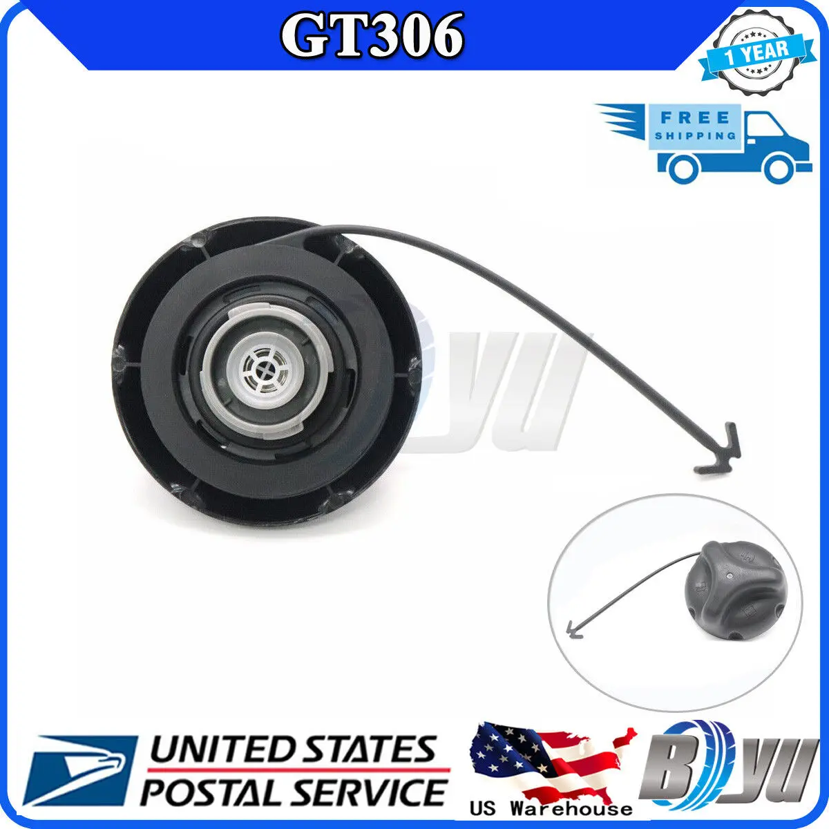 XUAN Car Fuel Tank Gas Oil Filler Cap Covers 25827646 GT306 For Hummer H2 H3 H3T 3.7L 5.3L 6.0L 2004-2010