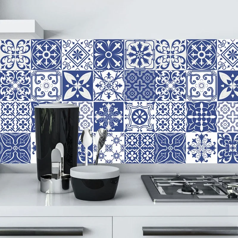 1pc Sticker Nordic Style Long Strip Waterproof Self Adhesive Wall Paper For Stair Kitchen Bathroom Decor Furniture Renovation