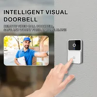 Wireless Smart Video Doorbell 2.4GHZ WiFi Home Security Camera Night Vision Two-Way Voice Battery Secure Smart Home Monitoring