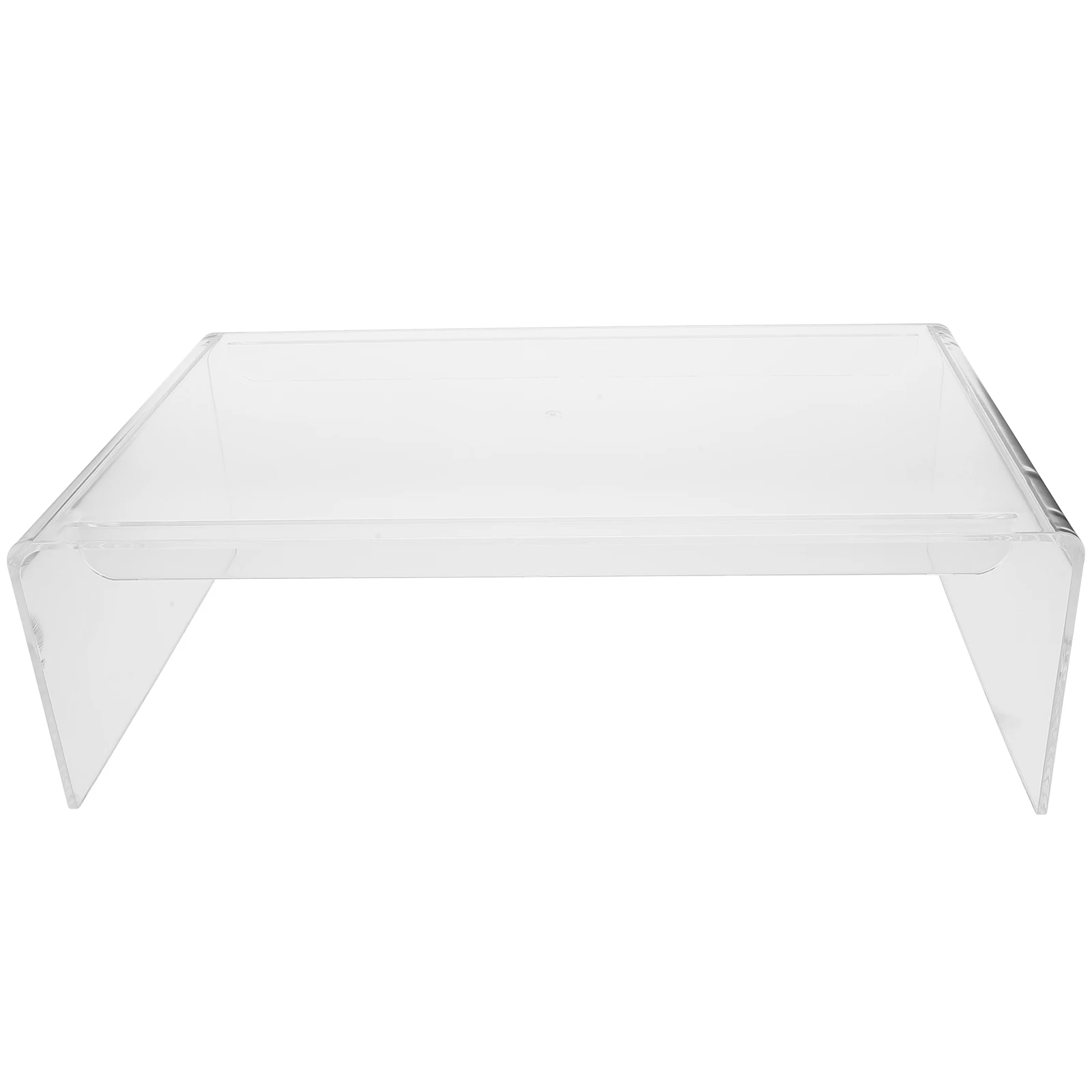 

Computer Stand Transparent Acrylic Monitor Riser Desk Organizer Display Lift Laptop Screen Base Height Adjustable Storage