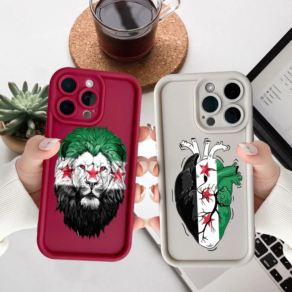 الثورة السورية العلم الحب جراب هاتف لموتورولا موتو G85 G84 G75 G60 G54 G53 G52 G35 G34 Edge 60 50 40 الانصهار Neo 5G غطاء