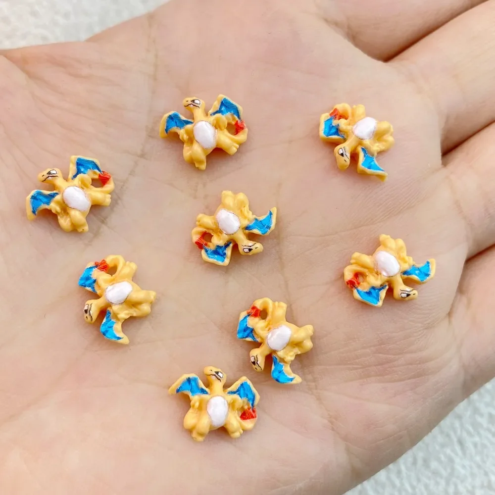 30Pcs Nail Art Resin Cartoon Fiery Dragon Designer Charms Rhinestones DIY Craft For Nail 3D Decorations Jewelry