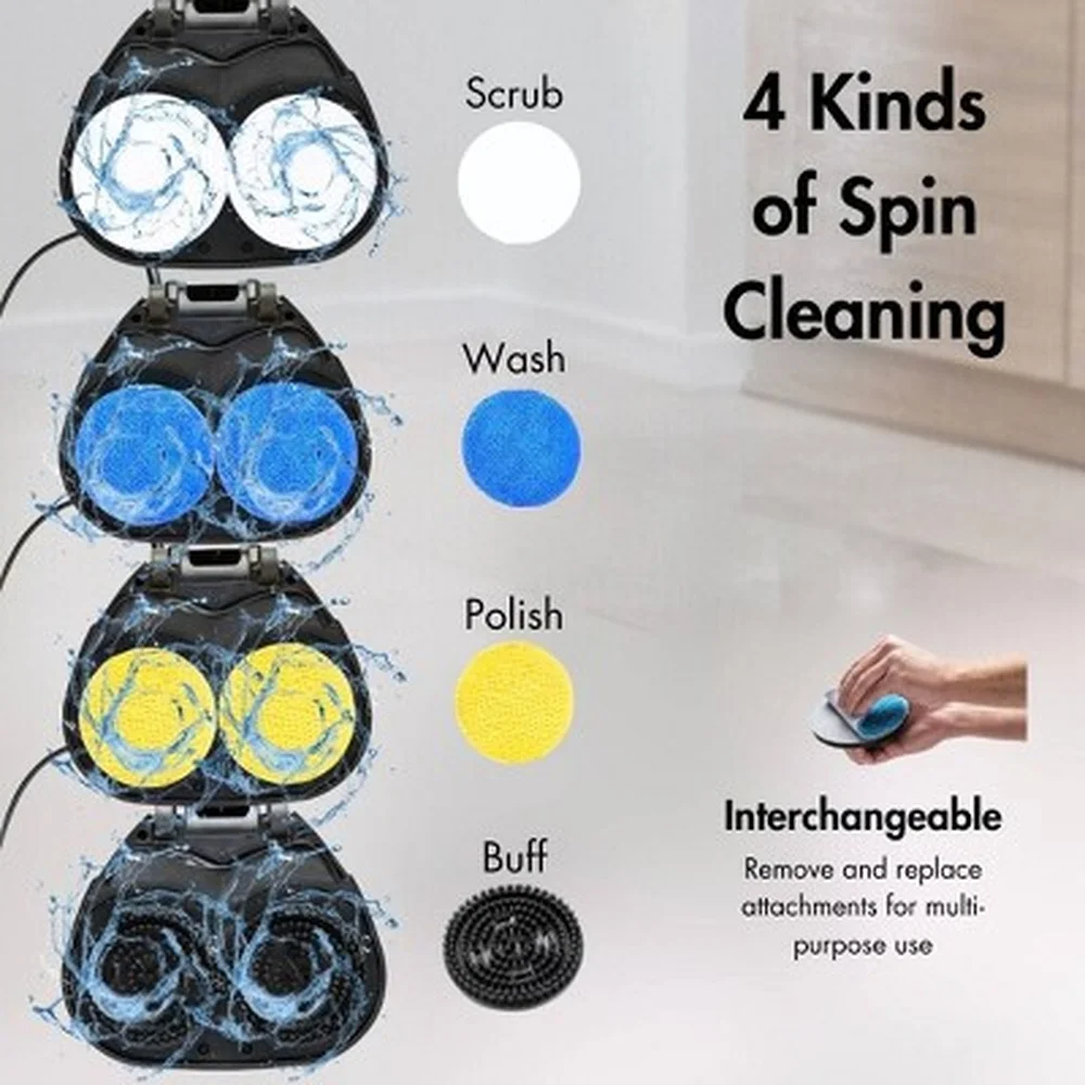 다목적 전기 바닥 청소기 스크러버 폴리 셔 경량 3-in-1 하드 플로어 버퍼 고출력 2200 RPM 내구성